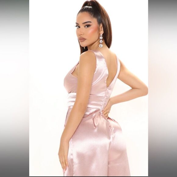 COPY - NWT Fashionova satin jumpsuit - Picture 3 of 4